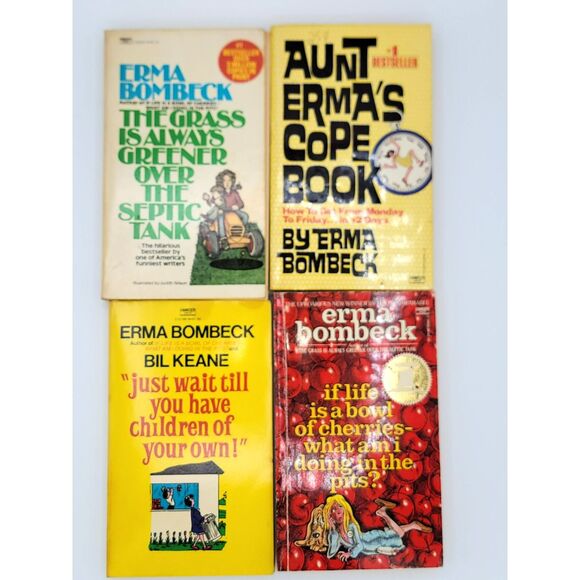 Erma Bombeck Book Set/Cope/Just Wait/The Grass/If Life is a Bowl of Cherries - Picture 1 of 4